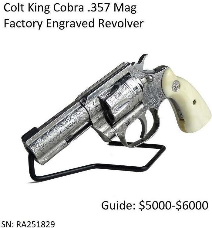 Colt King Cobra .357 Mag Factory Engraved Revolver