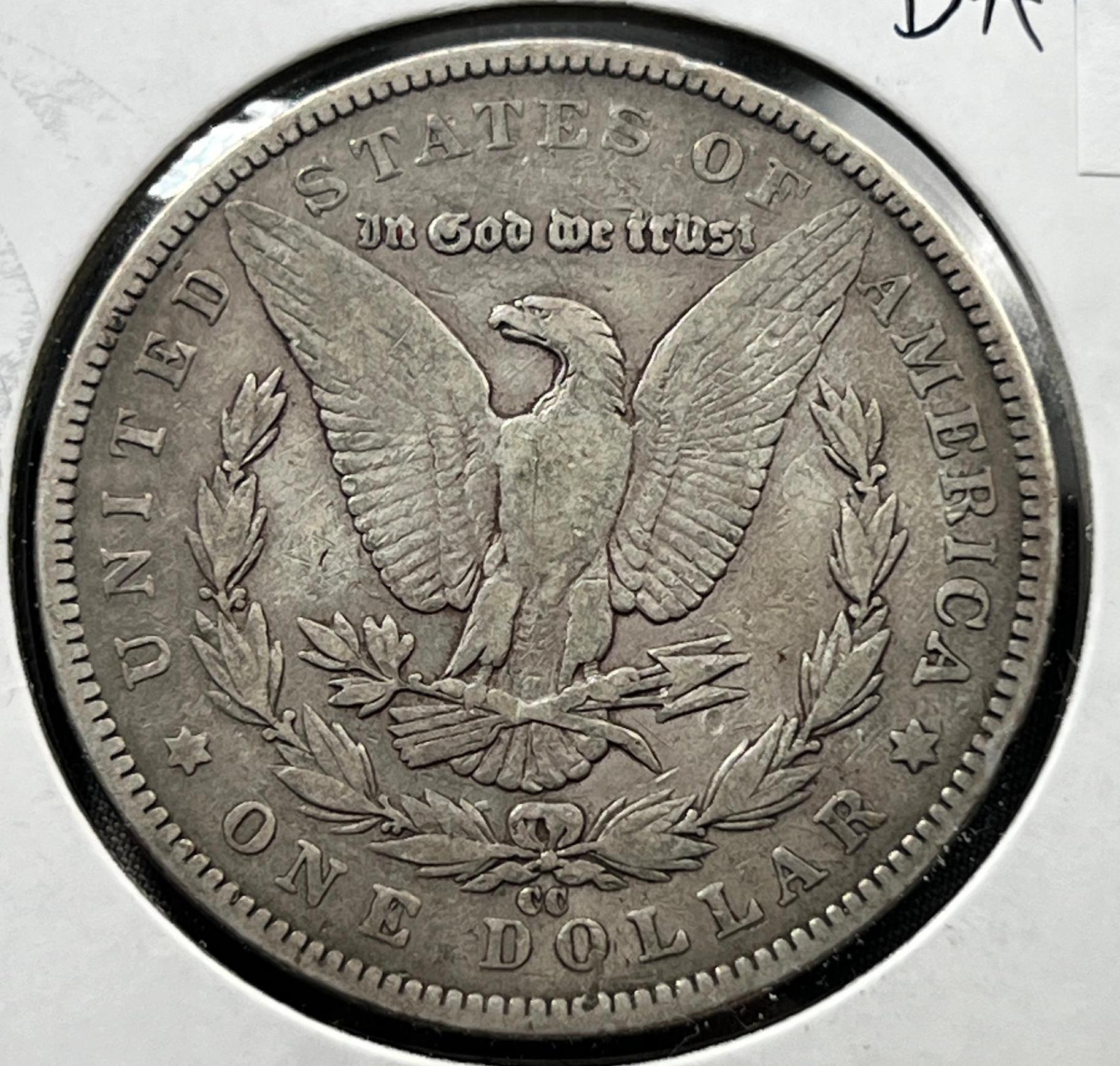 KEY DATE- 1891-CC US Morgan Silver Dollar