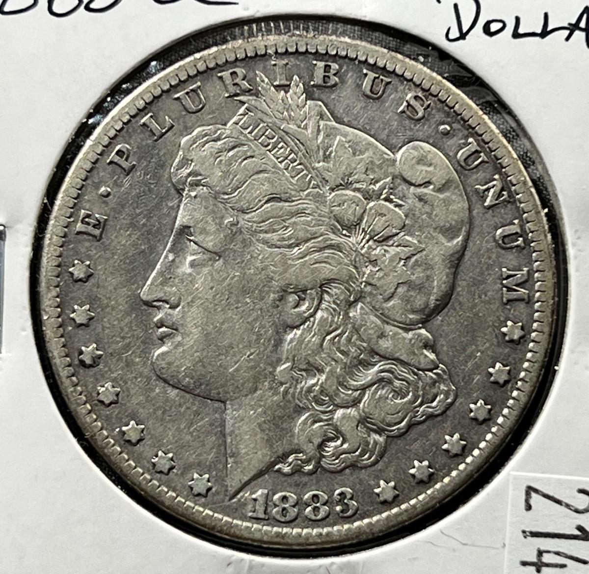 KEY DATE- 1883-CC US Morgan Silver Dollar