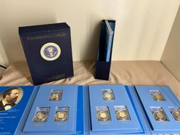 2011 Presidential Dollar set, includes each example in ANACS holders, Grant is. unopened, 12 coins