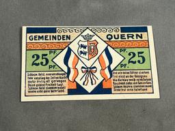 1921 Germany Notgeld 25 Pfennig paper note