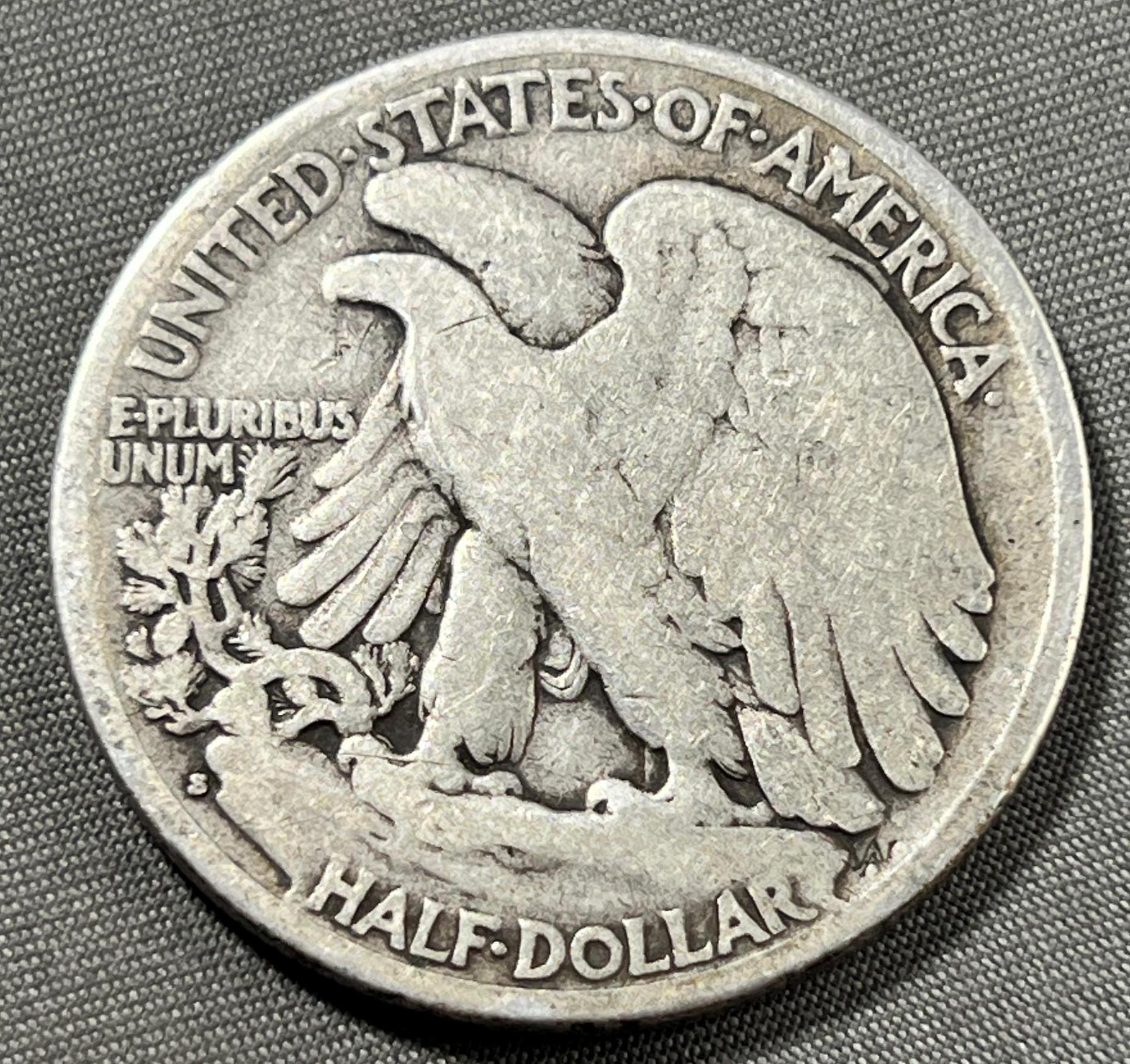 1928-S US Walking Liberty Half Dollar, 90% Silver