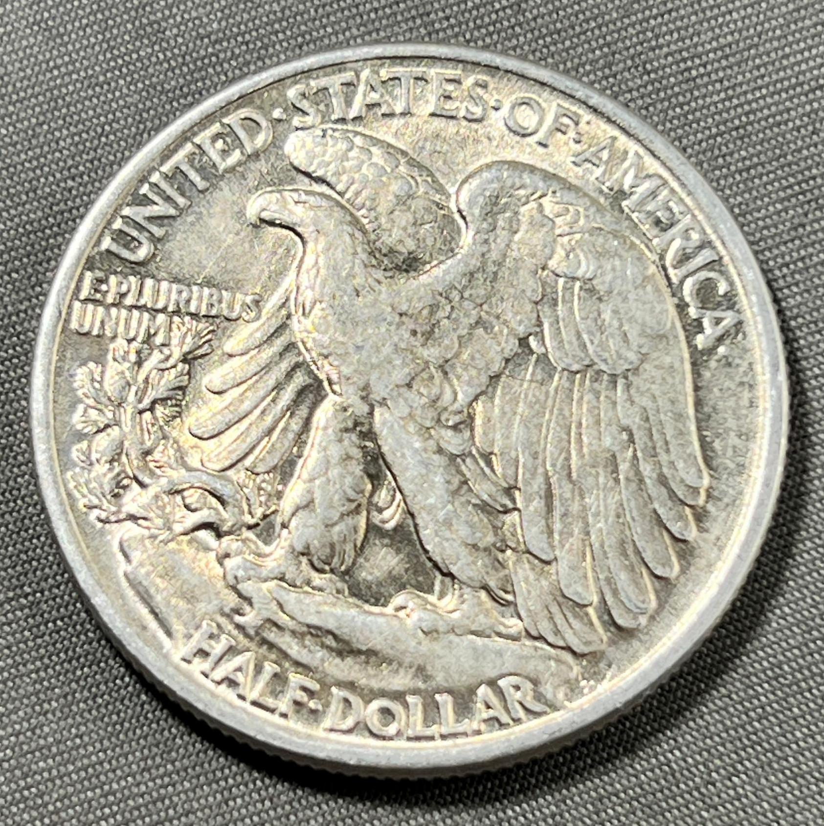 1943 US Walking Liberty Half Dollar, 90% Silver