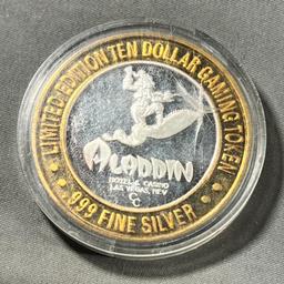 Aladdin Limited Edition .999 Fine Silver Gaming Token