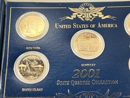 2001 Gold Plated State Quarter Set