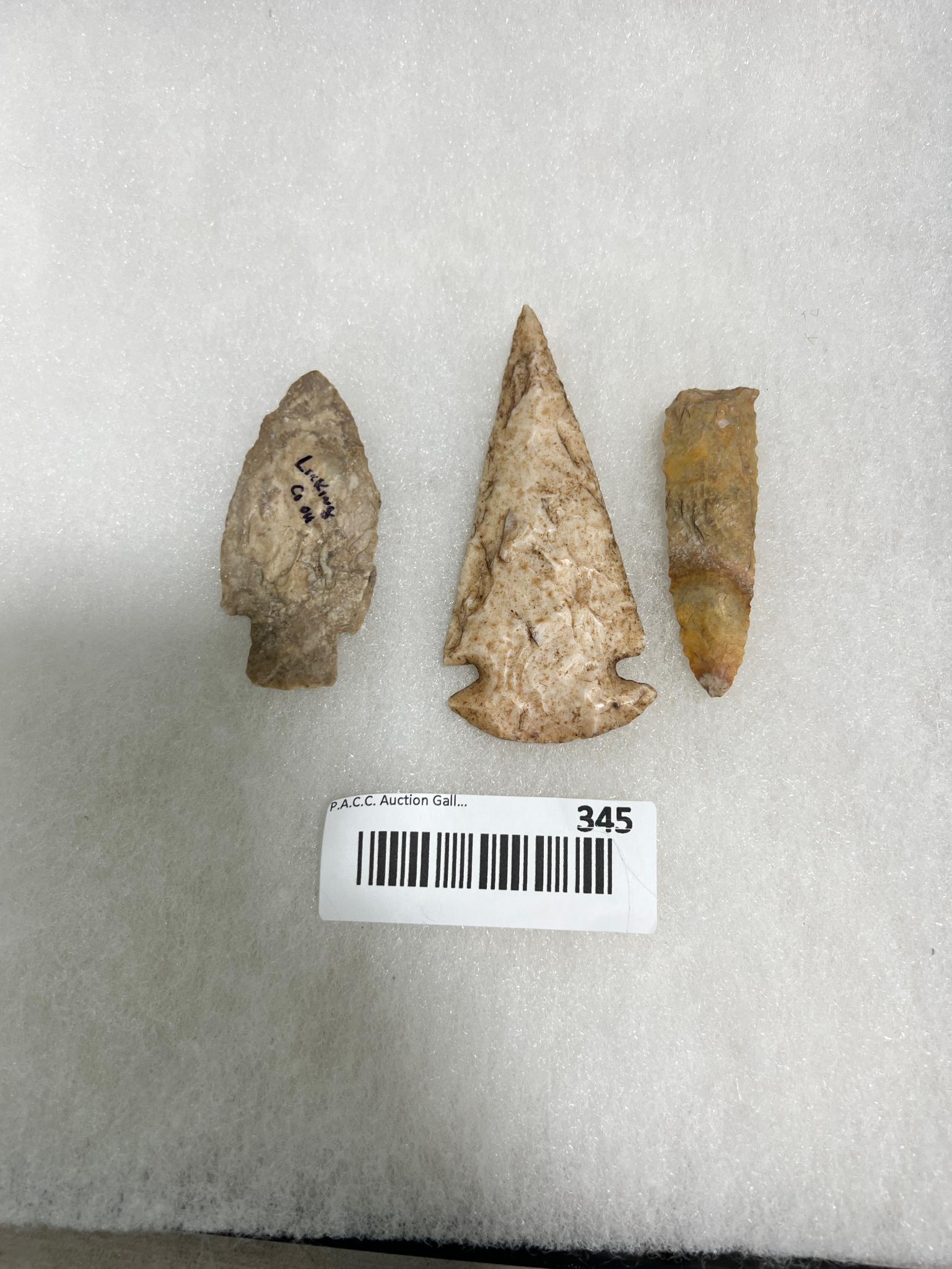 Arrowheads 3 total largest 4"