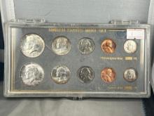 1964 US Mint Set in snap case, includes 2 each 90% Silver Half, Quarter and Dime