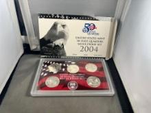 SILVER 2004-S Statehood Quarter set