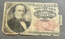 1874 25 CENT Fraction Currency Note