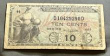 Series 481 Ten Cents Military Payment Certificate