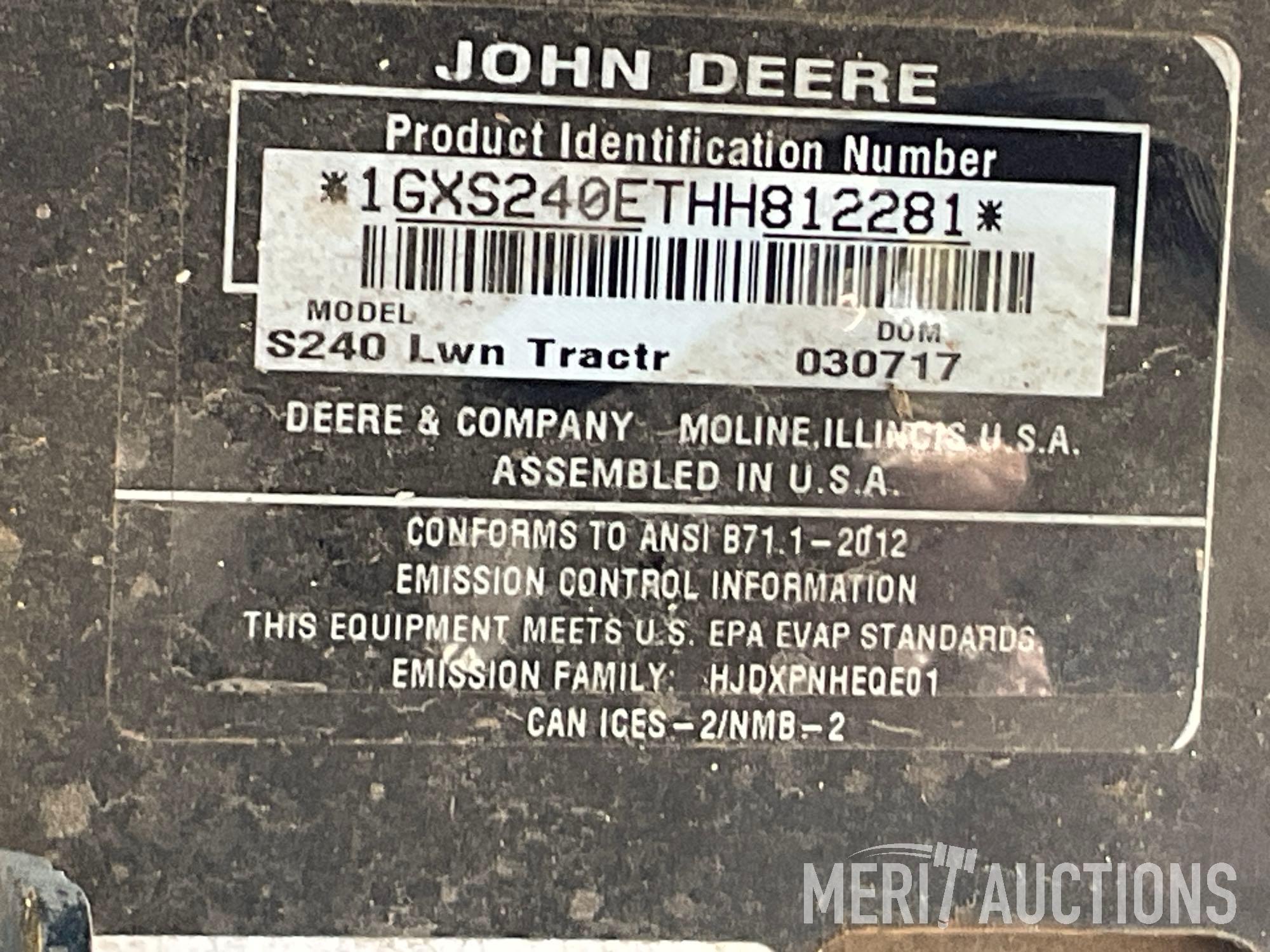 2017 John Deere S240