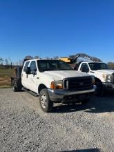 2000 FORD F550 FLATBED CREW CAB 7.3L DIESEL VIN:1FDAW56FXYEC25483