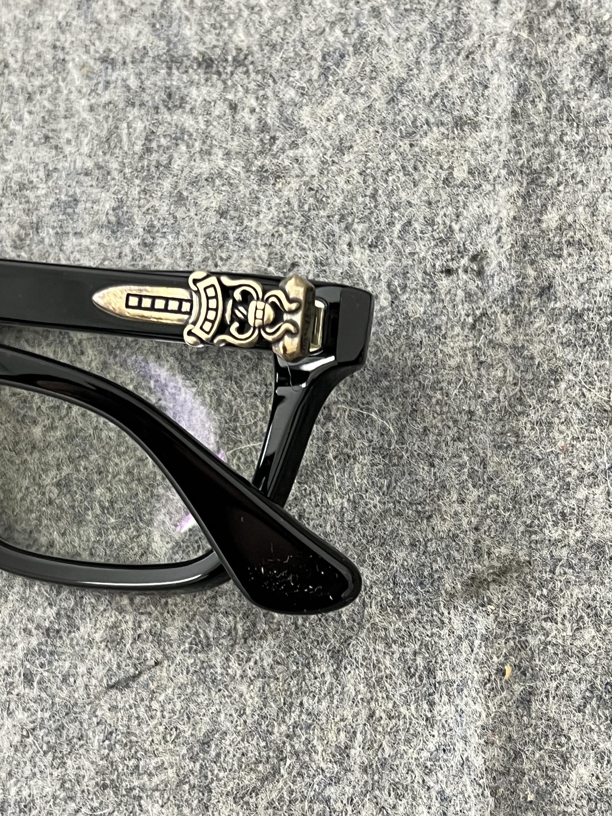 CHROME HEARTS BANGADANG 2 AF OPTICAL GLASSES STERLING SILVER WITH LEATHER CASE