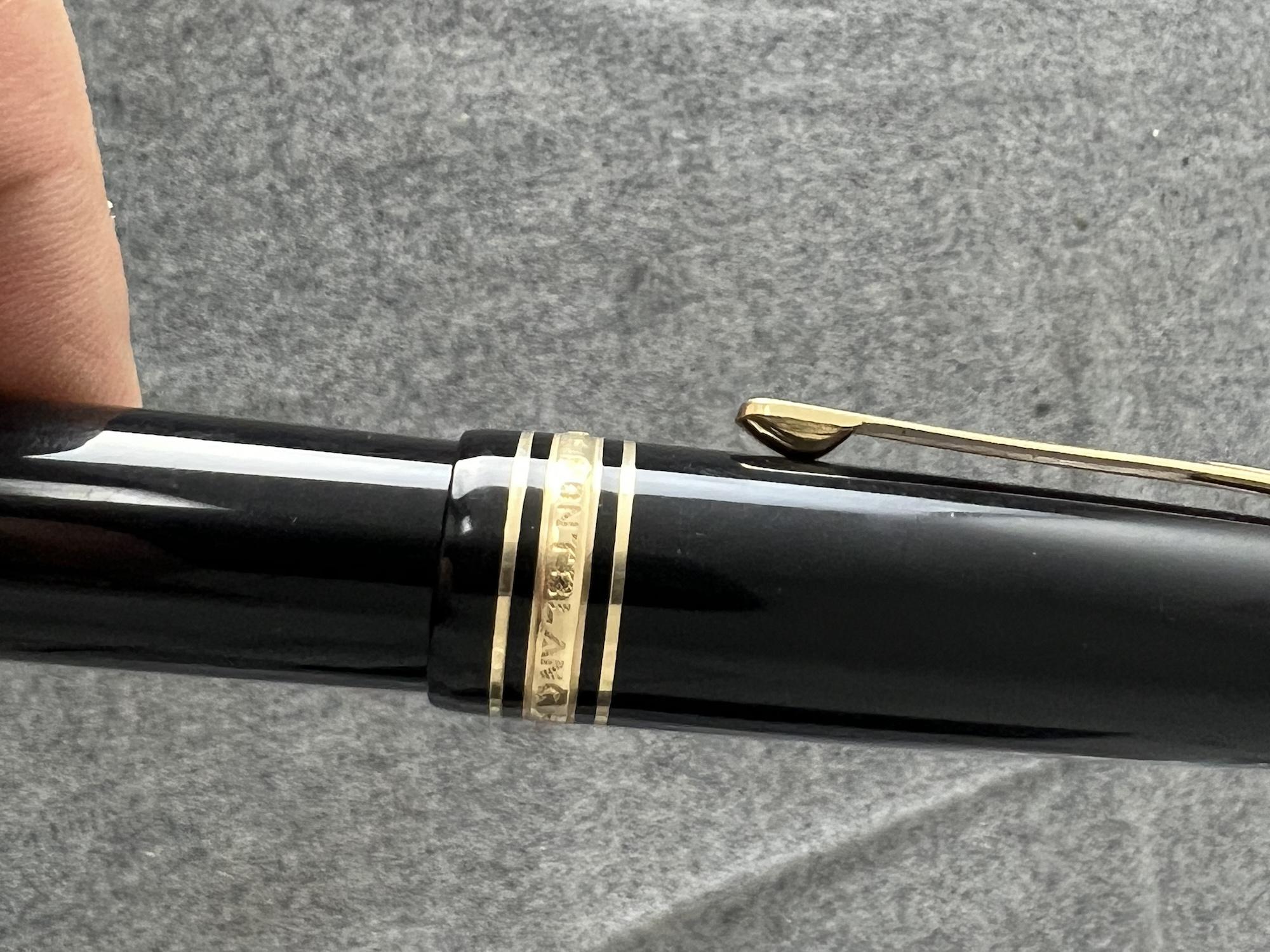 MONTBLANC MEISTERSTUCK 14K GOLD NIB NO 149 VINTAGE FAT FOUNTAIN PEN