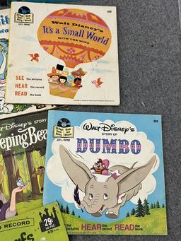 DISNEY SINGALONG 33 1/2 RECORD BOOK COLLECTION LOT