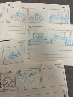 Warner Brothers of Mice and Men Animation Story Board Drawing Collection Lot