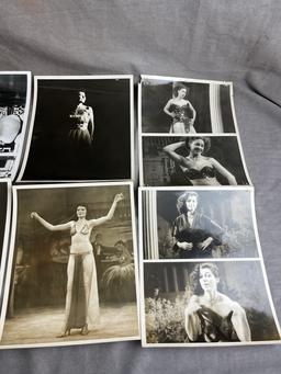 Vintage 1950's Original Burlesque Nude Pin up Model Risque Photo 8x10 Black & White Photographs