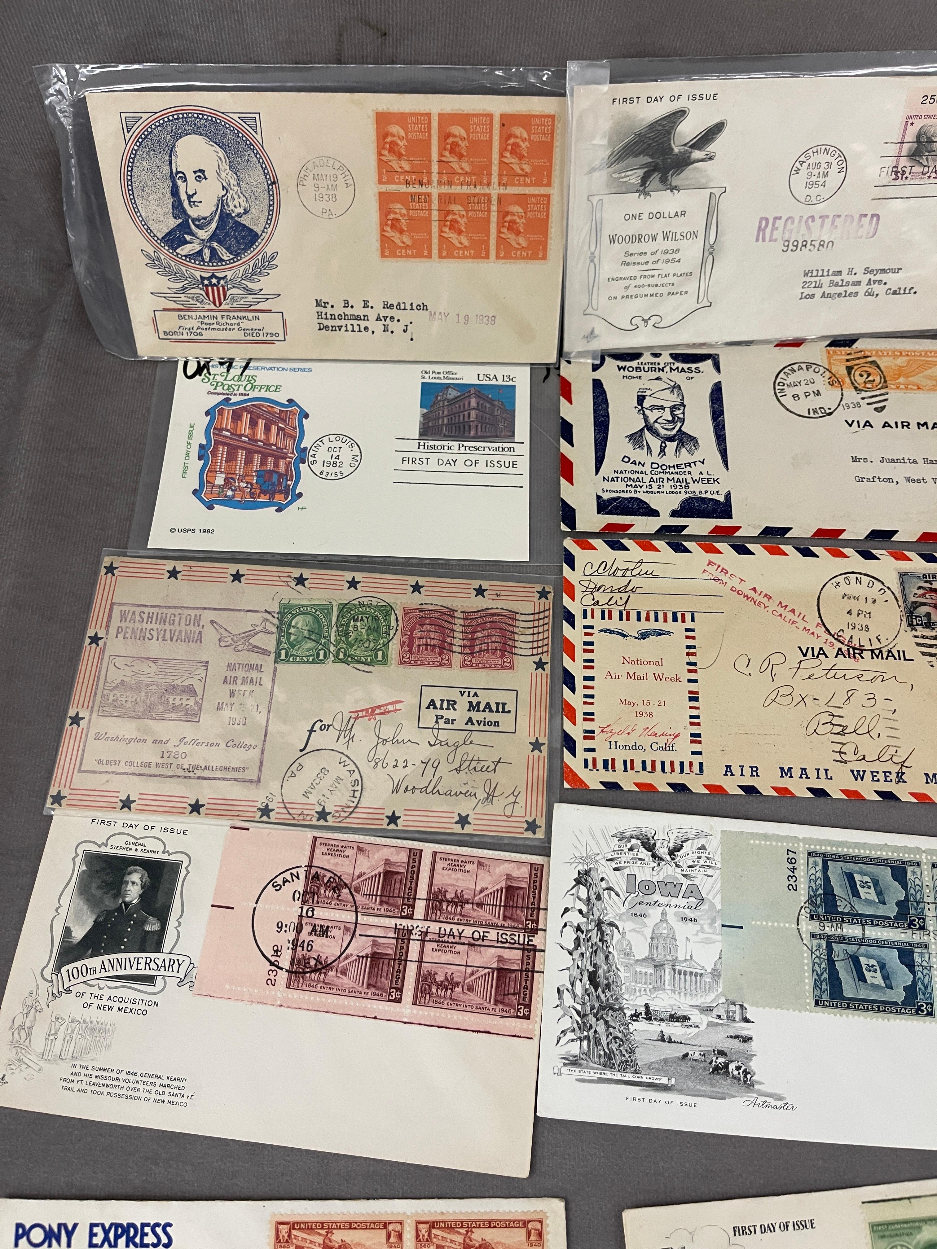 Vintage First Day Issue Envelope with Stamp Collection Lot