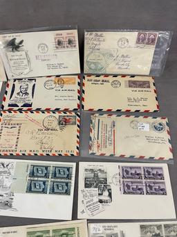 Vintage First Day Issue Envelope with Stamp Collection Lot