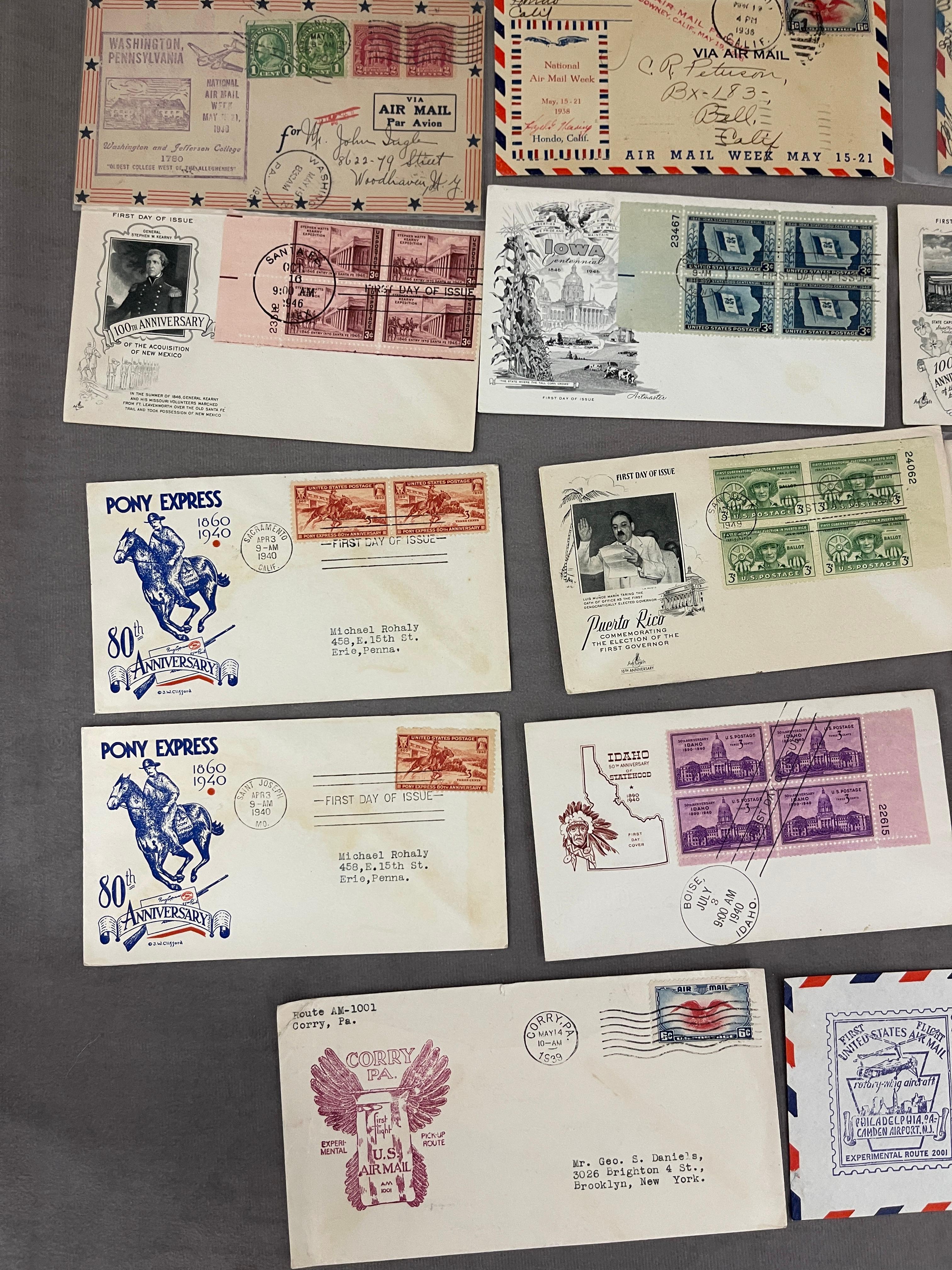 Vintage First Day Issue Envelope with Stamp Collection Lot