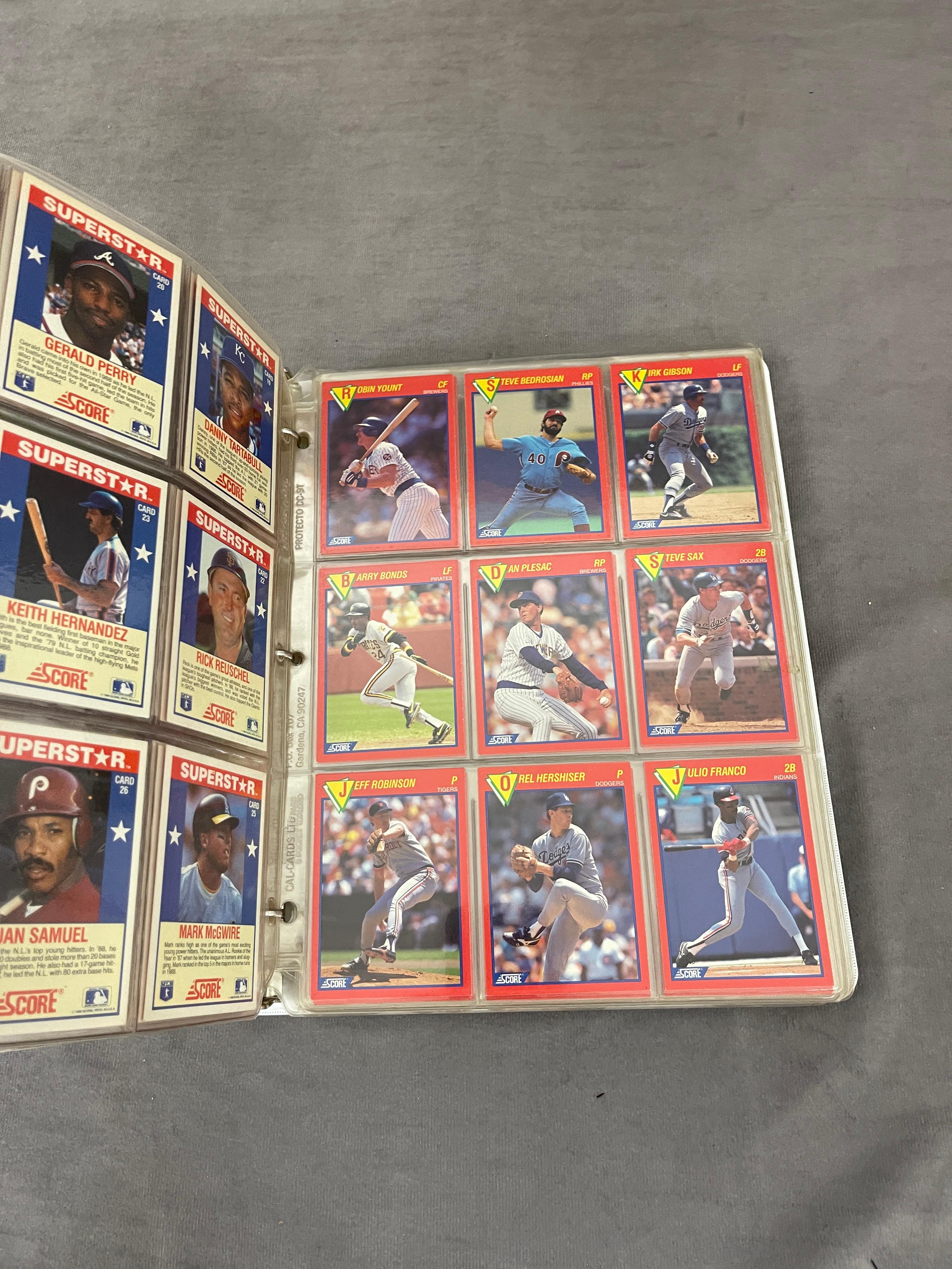 Vintage Baseball Trading Card Collection Binder Lot