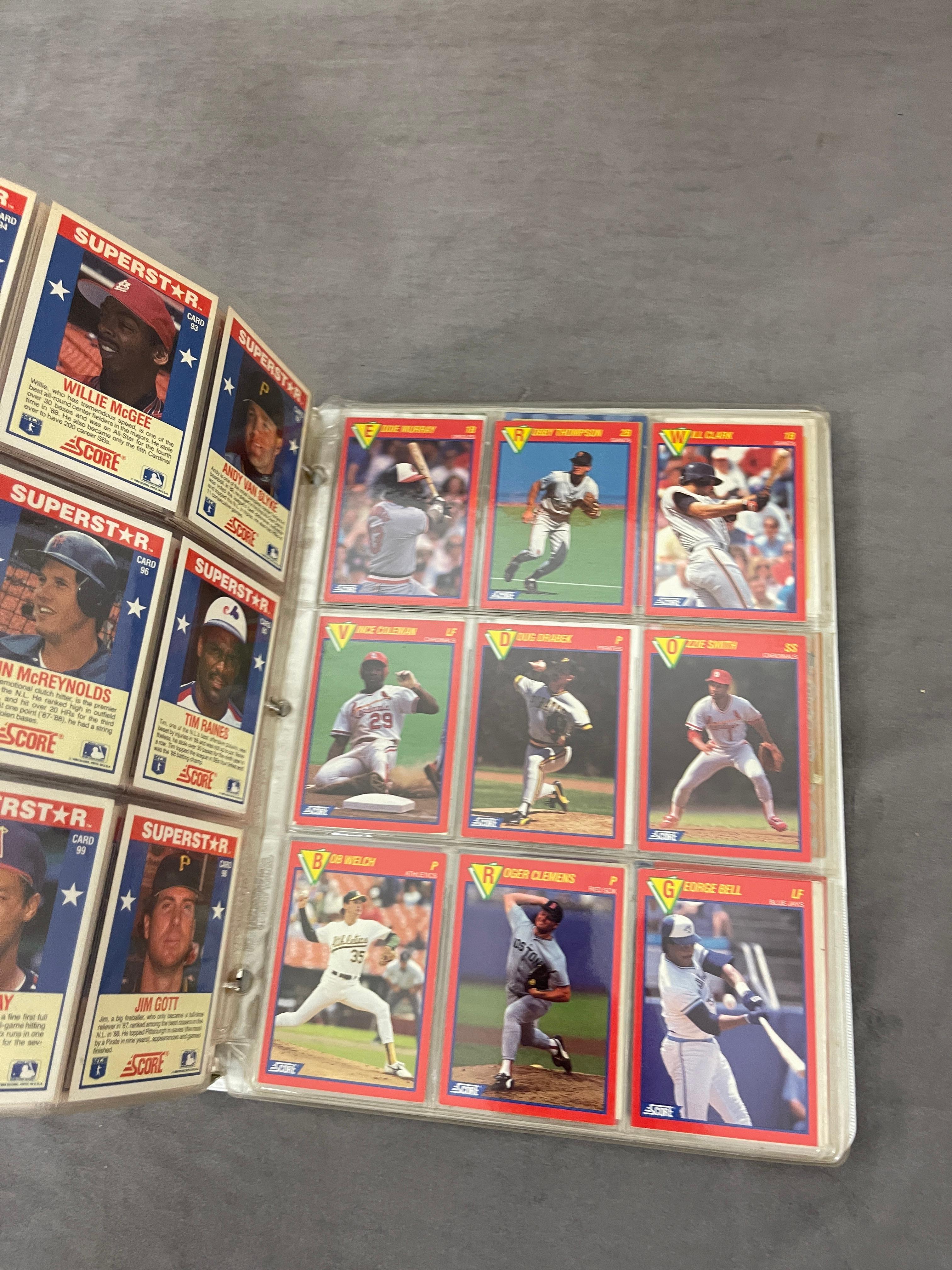 Vintage Baseball Trading Card Collection Binder Lot