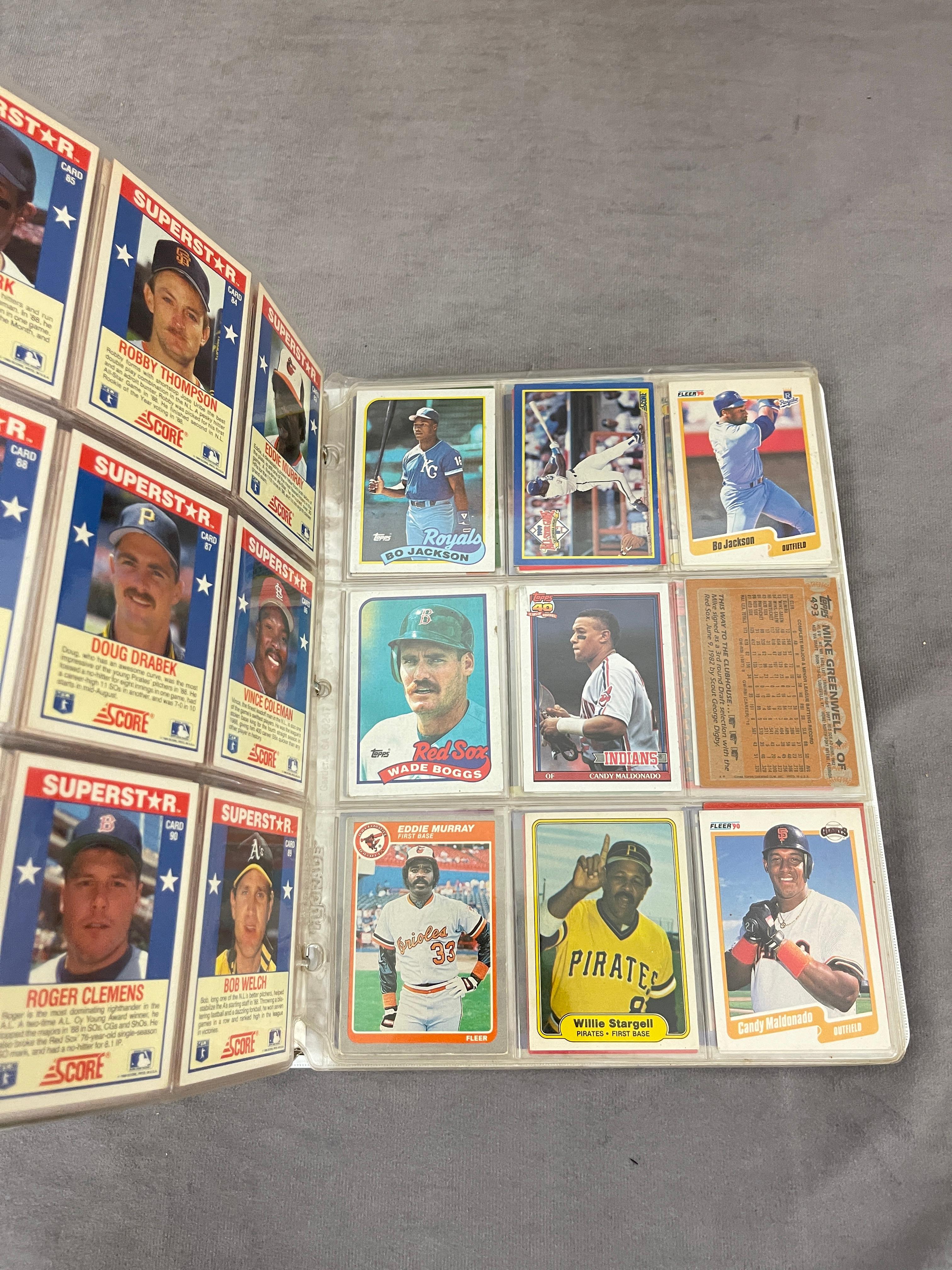 Vintage Baseball Trading Card Collection Binder Lot