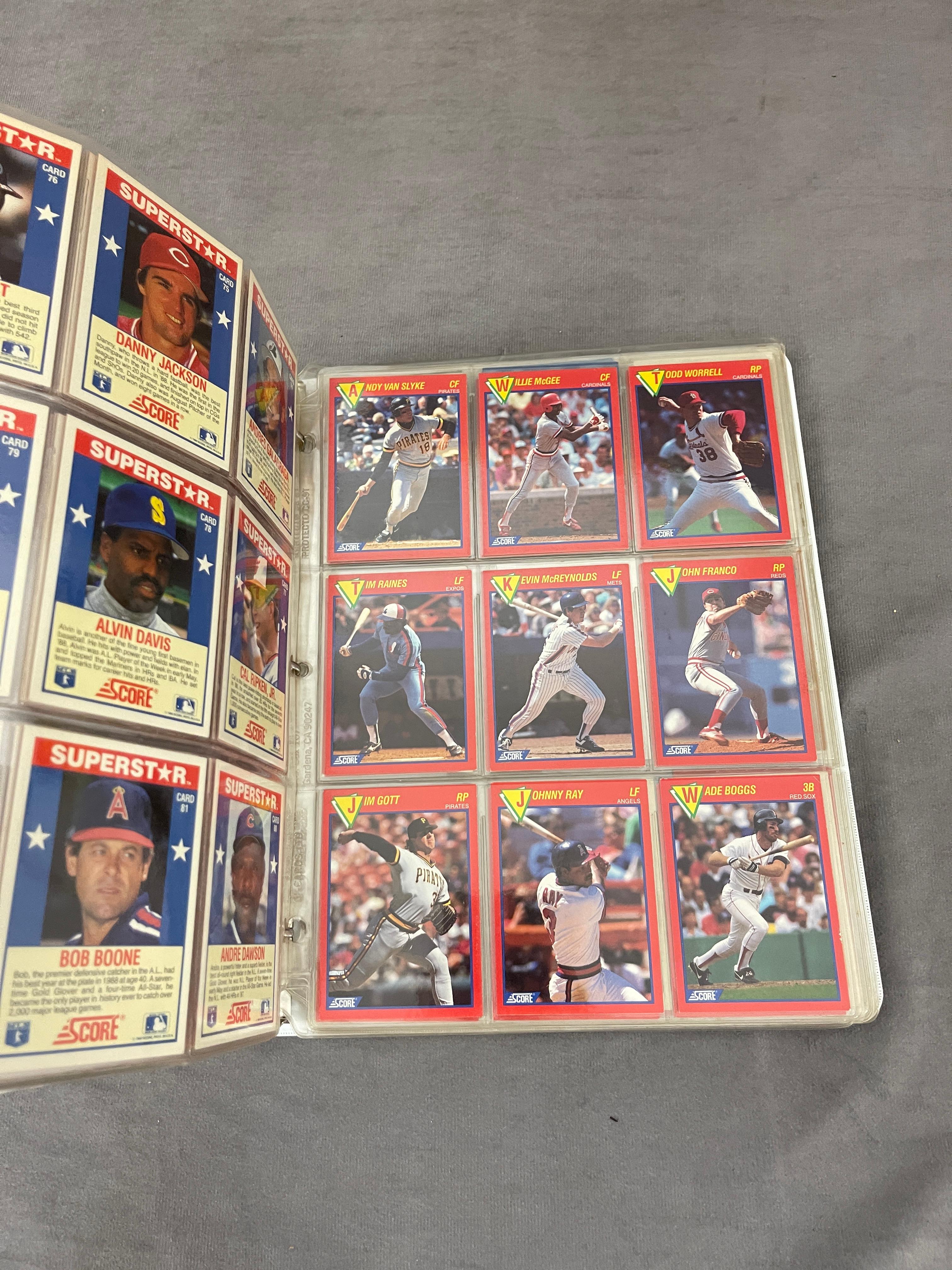 Vintage Baseball Trading Card Collection Binder Lot