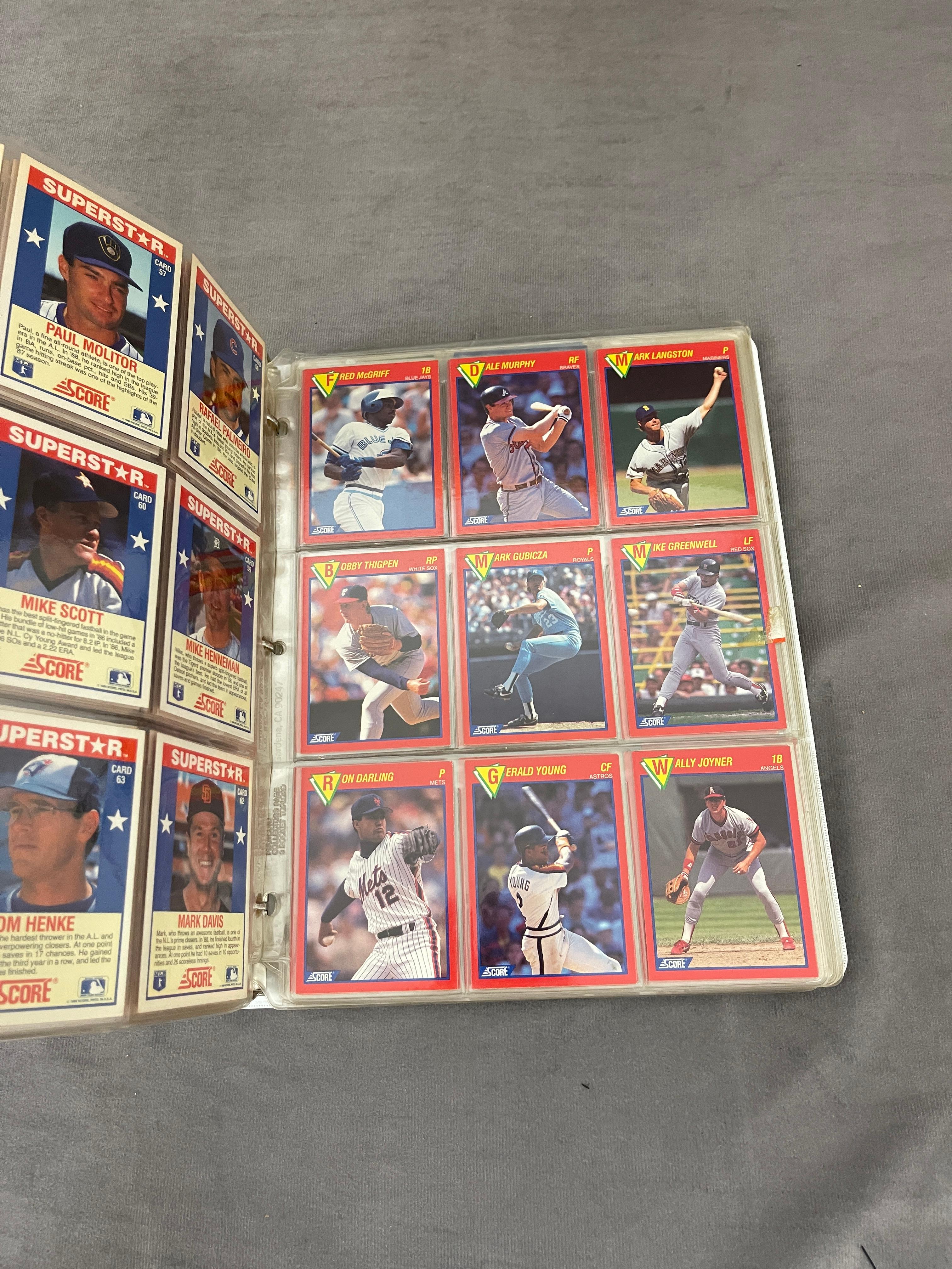 Vintage Baseball Trading Card Collection Binder Lot