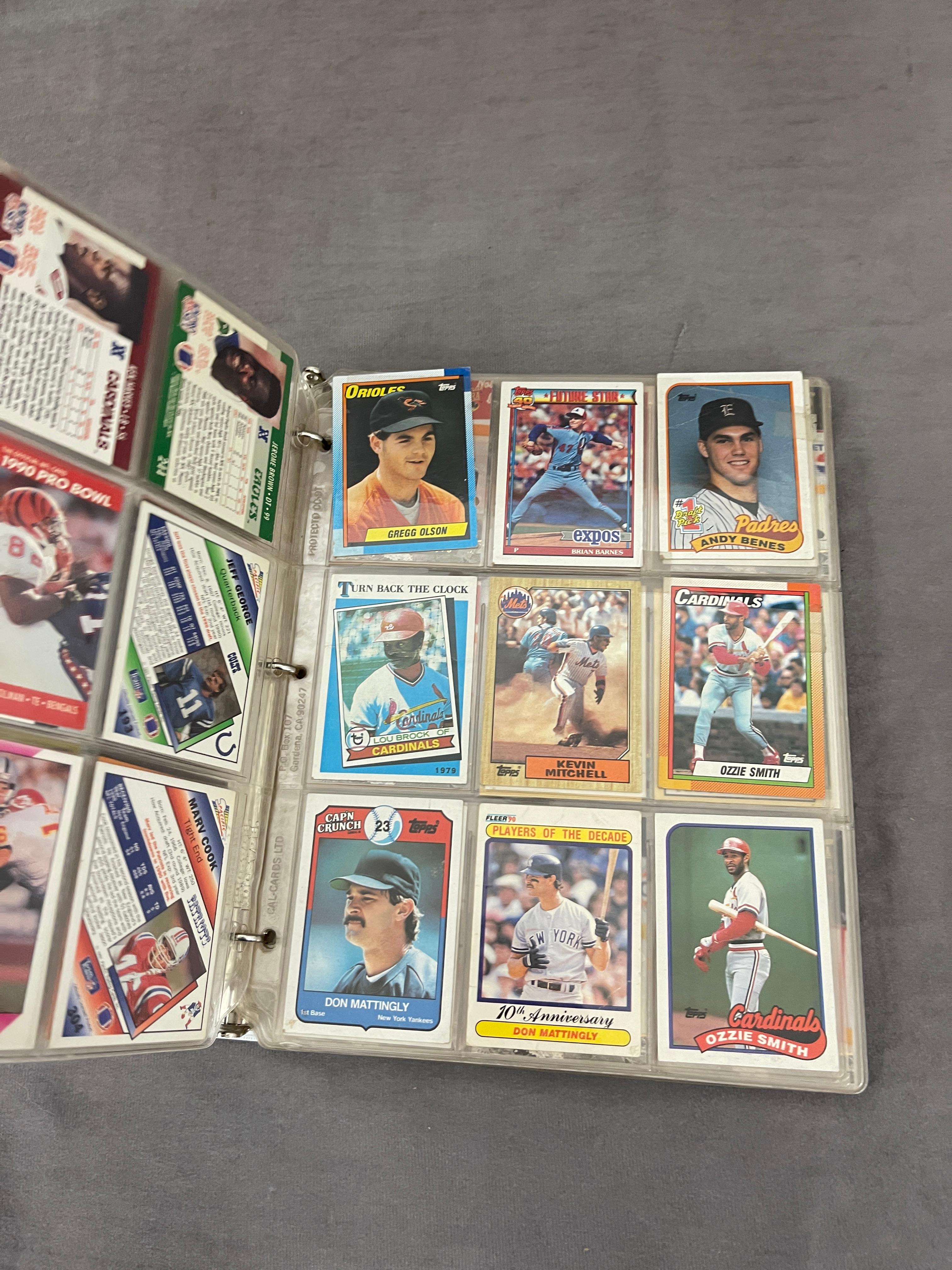 Vintage Baseball Trading Card Collection Binder Lot