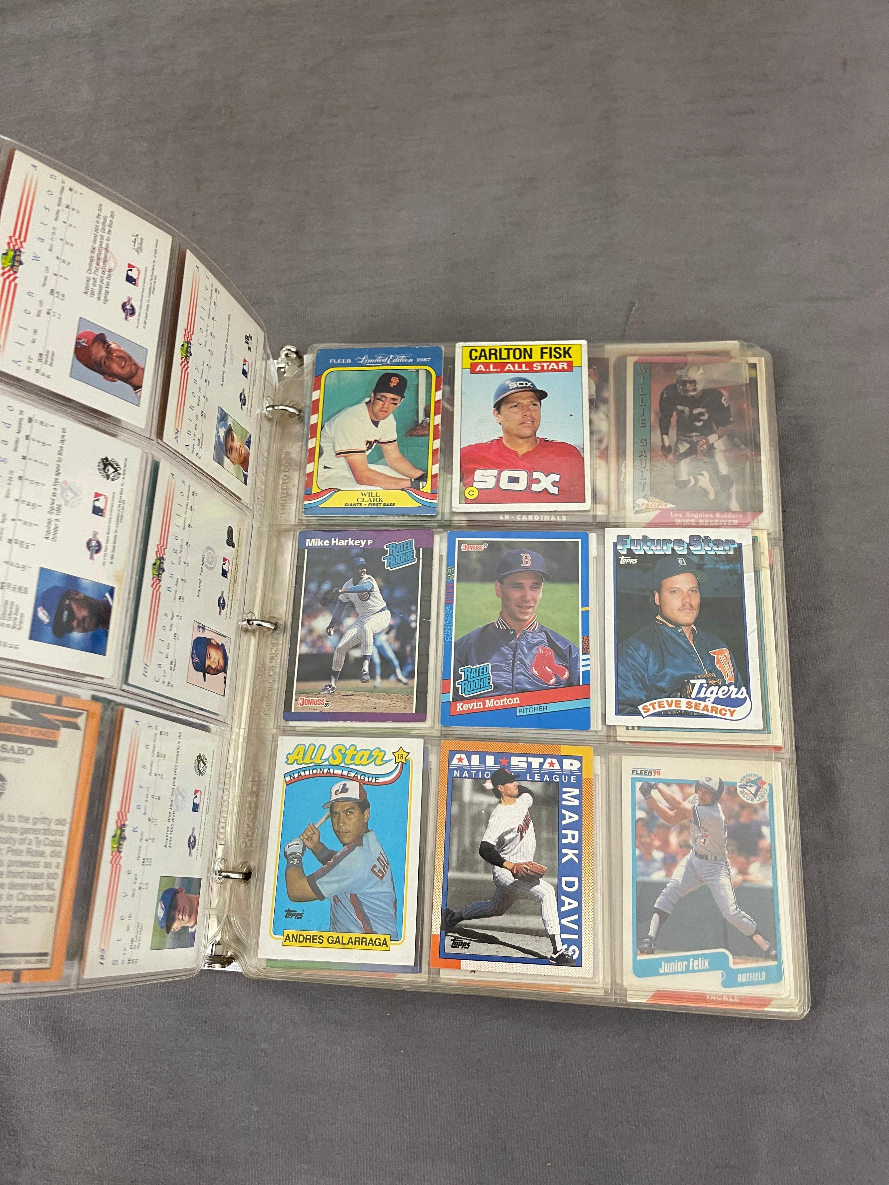 Vintage Baseball Trading Card Collection Binder Lot