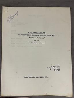 A Pup Named Scooby Doo Hanna Barbera Script Collection Lot