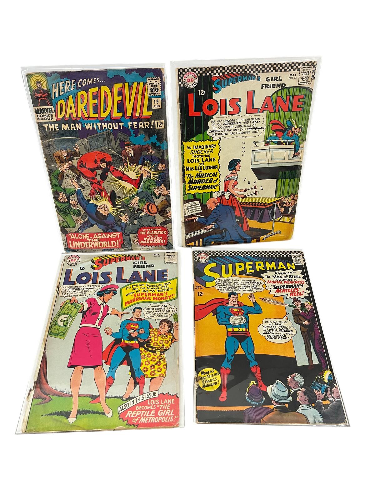 Daredevil #19 Superman Vintage Comic book Collection lot of 4