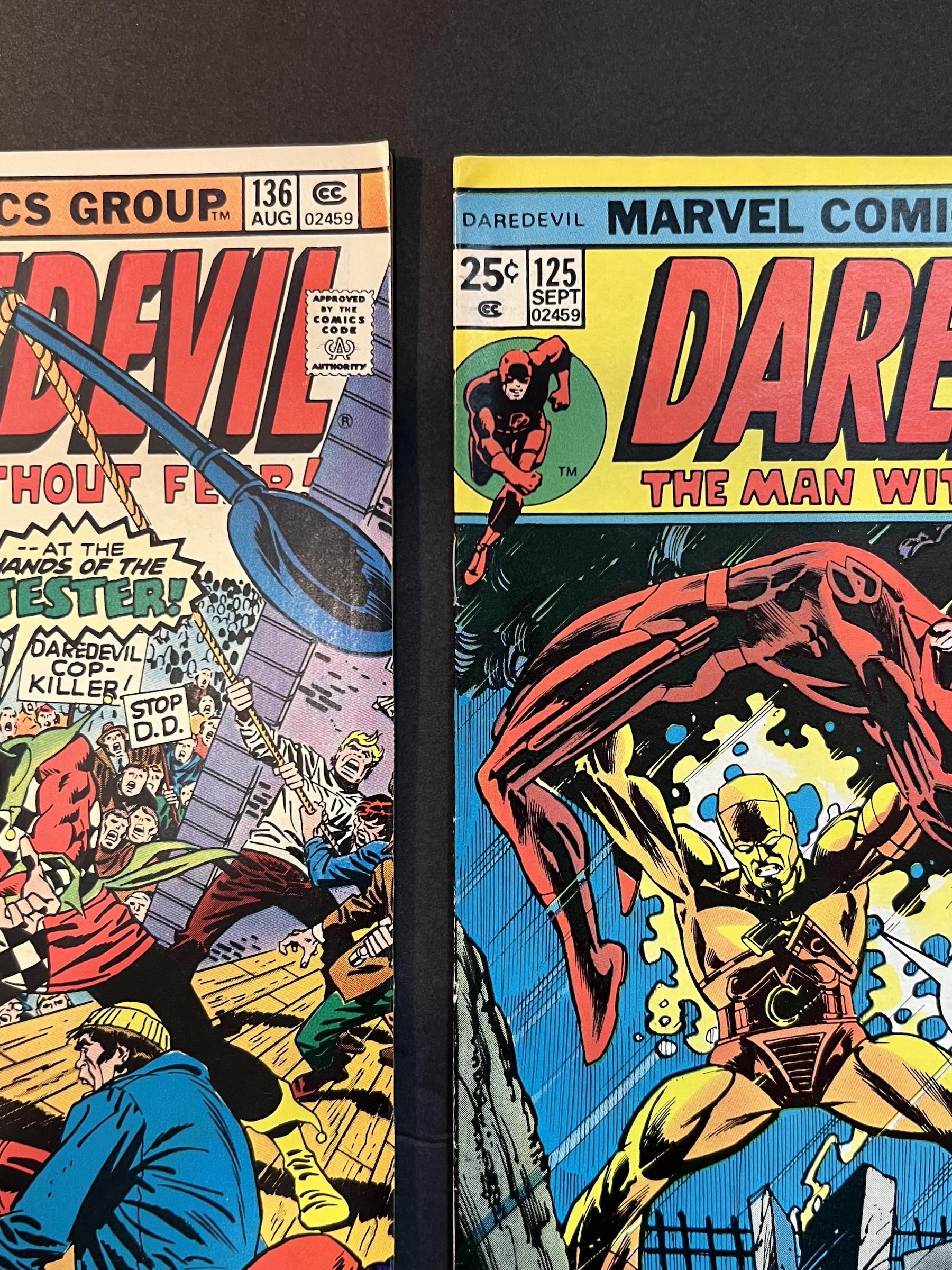 Daredevil #136 & #125 Marvel Comic Books