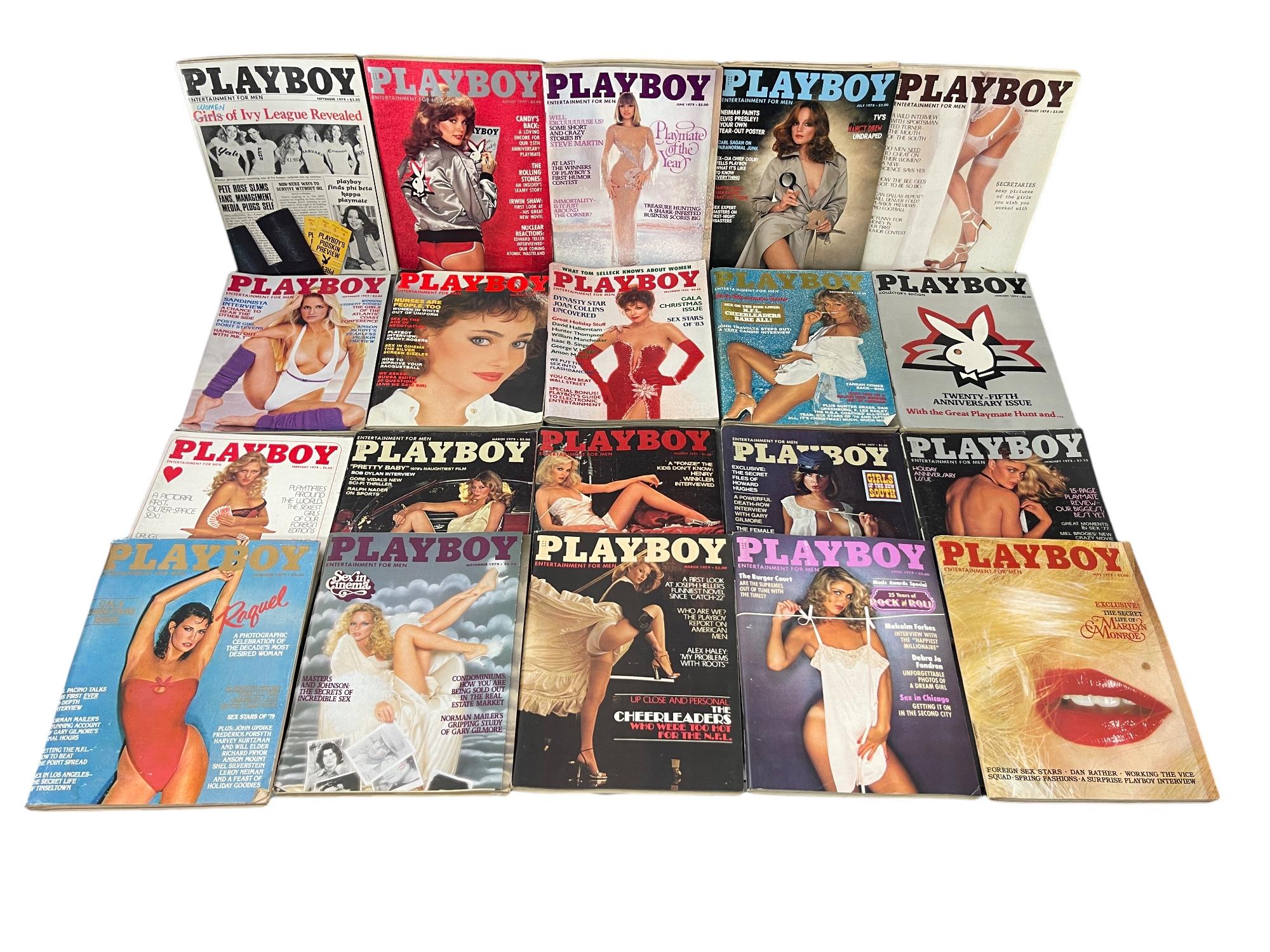 Vintage 1970's Playboy Magazine Collection Lot