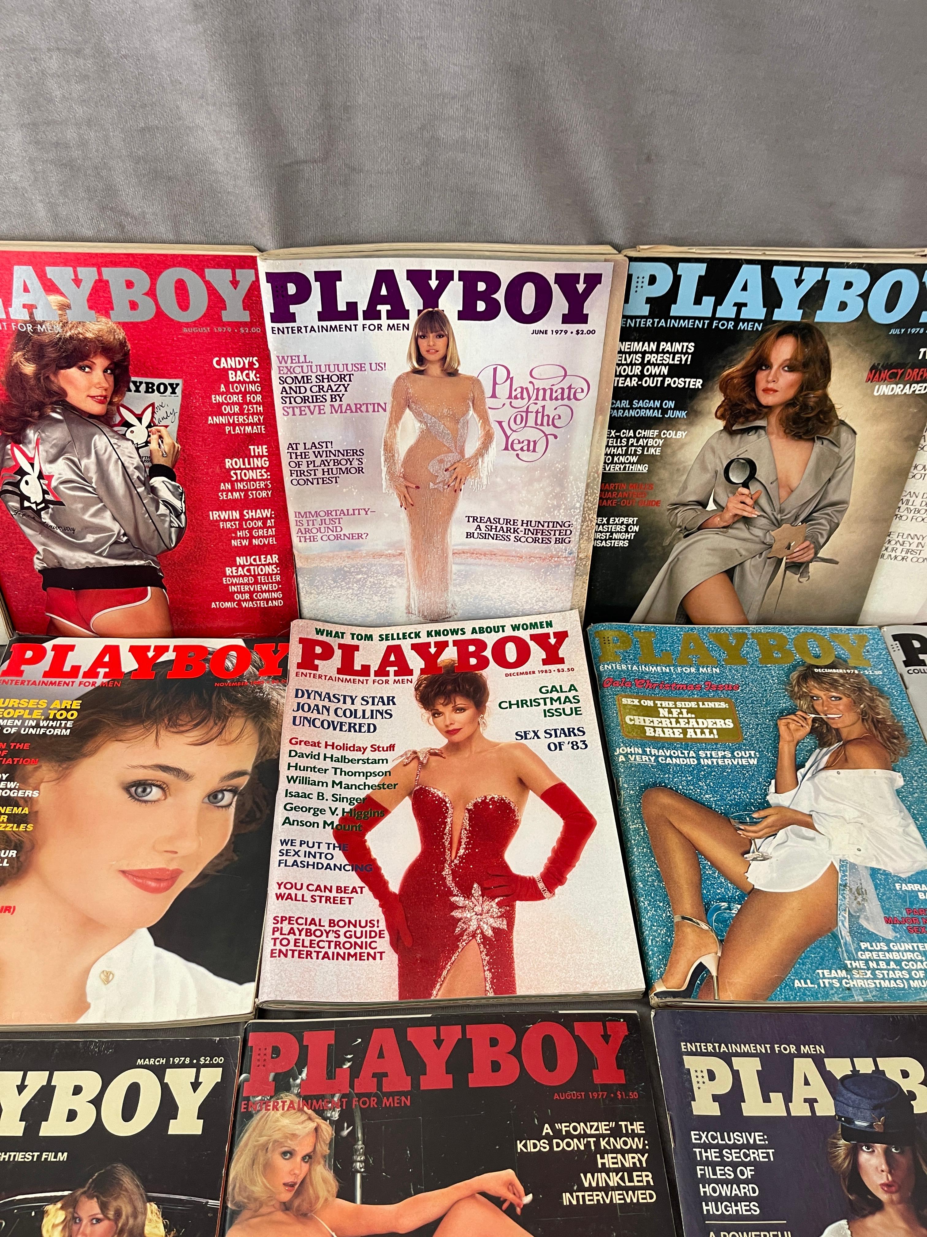 Vintage 1970's Playboy Magazine Collection Lot