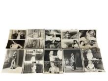 Vintage 1950's Original Burlesque Nude Pin up Model Risque Photo 8x10 Black & White Photographs