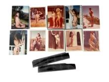Vintage Pin Up Nude Female Model Photograph and Negative Film Collection