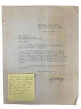 WW2 USMCR Colonel James Roosevelt Signed Letter