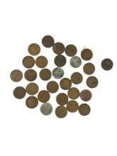 30 Indian Head Penny Coin Collection Lot
