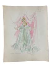 Vintage Sketch Art Costume Design Drawing Production By Bob Robert Carlton Size 11 1/2x14 1/2