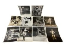 Vintage 1950's Original Burlesque Nude Pin up Model Risque Photo 8x10 Black & White Photographs