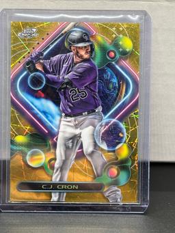 CJ Cron 2023 Topps Chrome Cosmic Gold Refractor (#45/50) Parallel #110