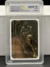 Michael Jordan 1998 Fleer 23 KT Gold 1986 Rookie Sticker Limited Edition (#13734) WCG 10 GEM-MT
