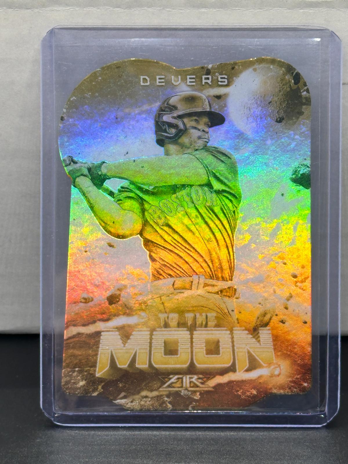 Rafael Devers 2022 Topps Fire To the Moon Gold Minted Die Cut Insert Parallel #TTM-20
