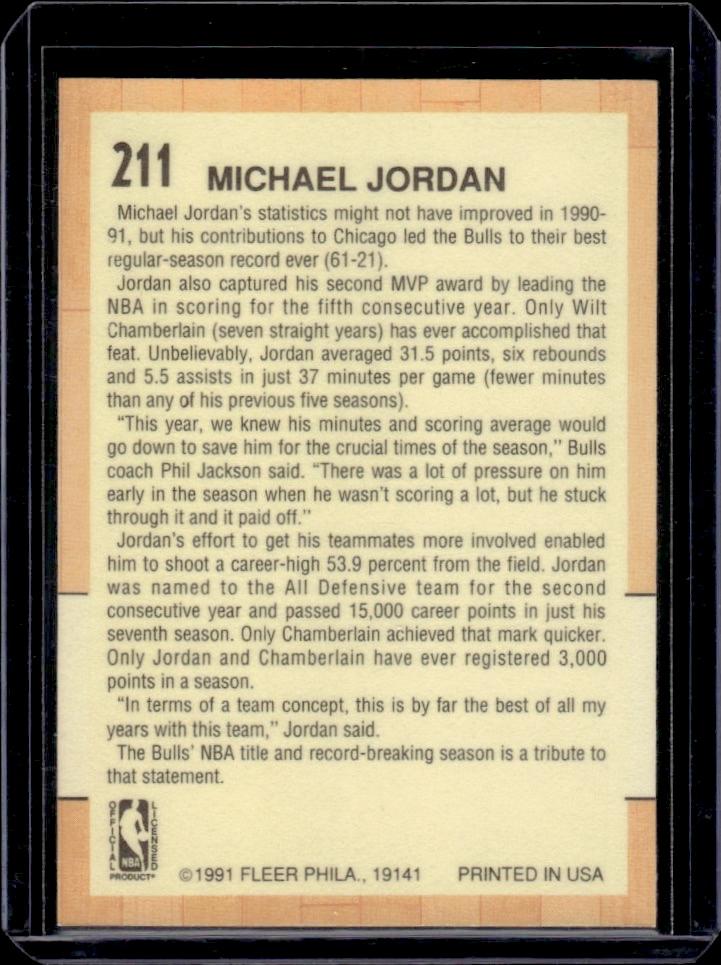 Michael Jordan 1991 Fleer All Star #211