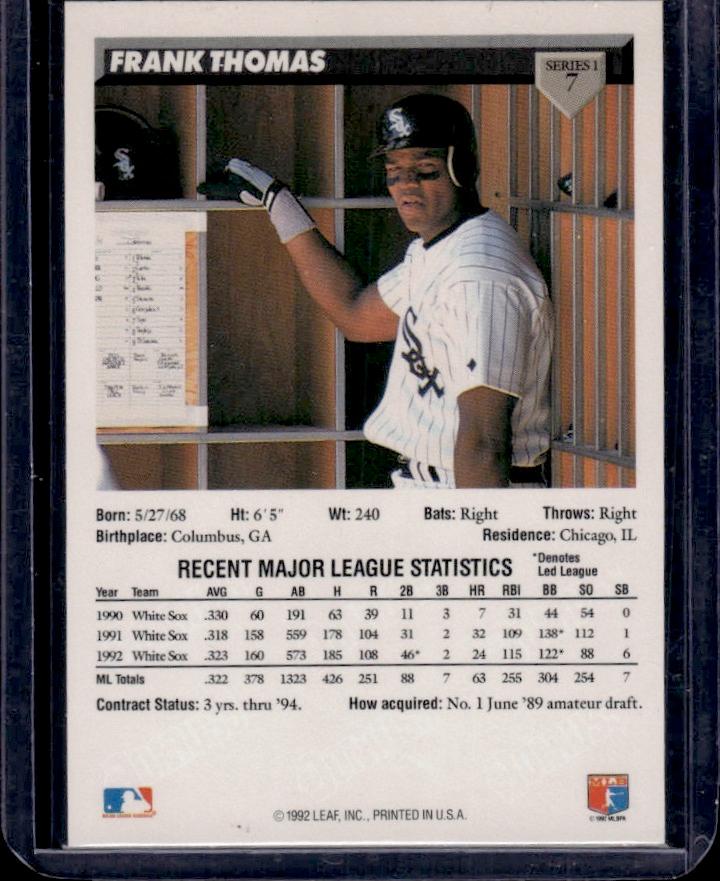 Frank Thomas 1993 Donruss #7