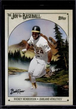 Rickey Henderson 2023 Topps Bob Ross The Joy of Baseball #48