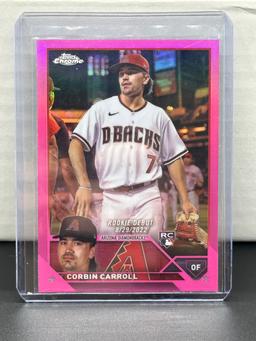 Corbin Carroll 2023 Topps Chrome Rookie Debut Pink Refractor RC #USC220