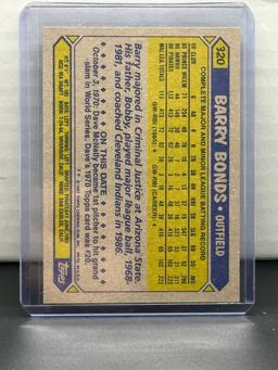 Barry Bonds 1987 Topps Rookie RC #320